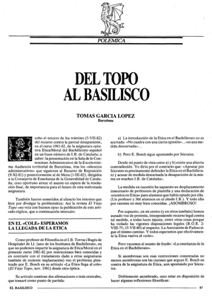 El Basilisco, número 14, julio 1982-febrero 1983, página 87