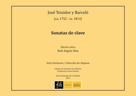 Teixidor -Sonatas de clave